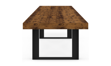 Table à manger extensible Brixton effet bois vieilli 200-300cm