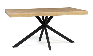 Table à manger Spider bois et noir 160cm