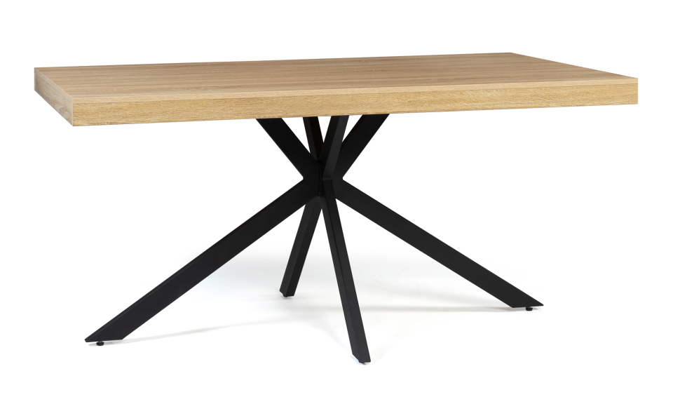 Table à manger Spider bois et noir 160cm