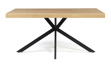 Table à manger Spider bois et noir 160cm