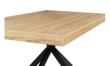 Table à manger Spider bois et noir 160cm