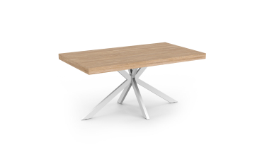 Table à manger Spider bois et blanc 160cm
