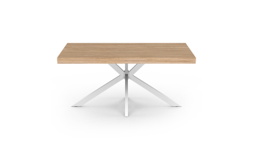 Table à manger Spider bois et blanc 160cm