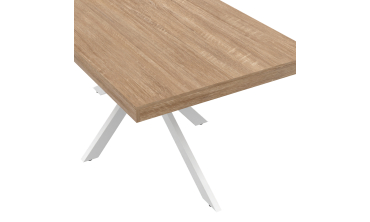 Table à manger Spider bois et blanc 160cm