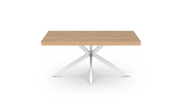 Table à manger Spider bois et blanc 160cm