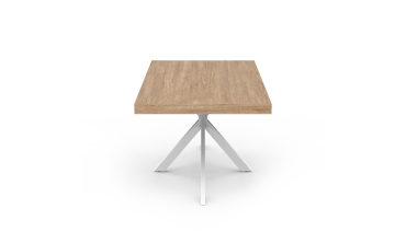 Table à manger Spider bois et blanc 160cm