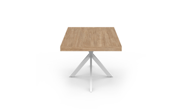 Table à manger Spider bois et blanc 160cm