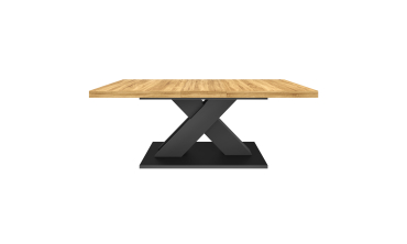 Table à manger extensible Alexia bois et noir 160-200cm