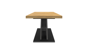 Table à manger extensible Alexia bois et noir 160-200cm
