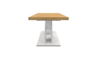 Table à manger extensible Alexia bois et blanc 160-200cm