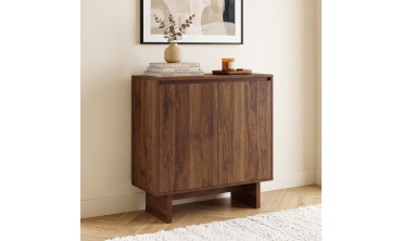 Buffet Yumi 2 portes effet noyer 70cm
