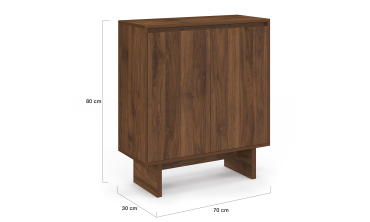Buffet Yumi 2 portes effet noyer 70cm