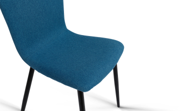 Chaises Margot en velours bleu foncé - Lot de 4