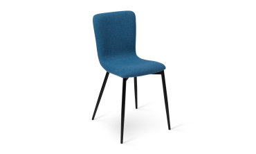 Chaises Margot en velours bleu foncé - Lot de 4