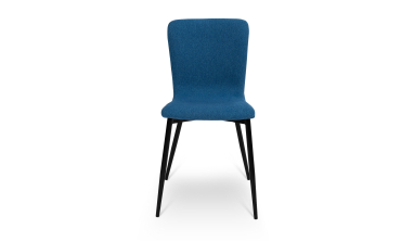 Chaises Margot en velours bleu foncé - Lot de 4