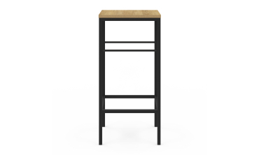 Tabourets de bar Memphis bois pieds métal - lot de 4