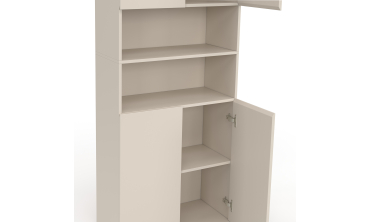Armoire salle de bain Tom beige 4 portes