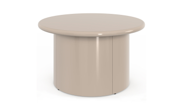 Table basse ronde Bliss laquée taupe Ø70cm