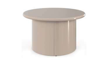 Table basse ronde Bliss laquée taupe Ø70cm