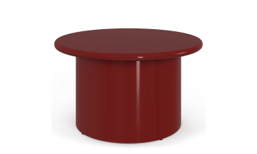Table basse ronde Bliss laquée bordeaux Ø70cm