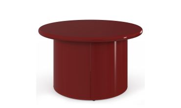 Table basse ronde Bliss laquée bordeaux Ø70cm