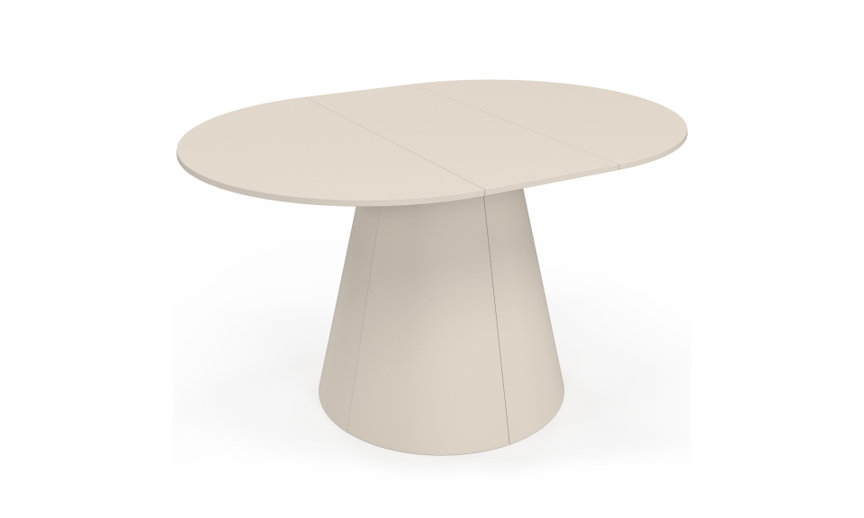 Table à manger ronde extensible Elvis beige Ø110-150cm