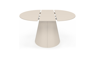 Table à manger ronde extensible Elvis beige Ø110-150cm