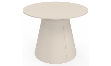 Table à manger ronde extensible Elvis beige Ø110-150cm