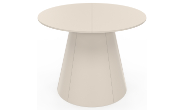 Table à manger ronde extensible Elvis beige Ø110-150cm