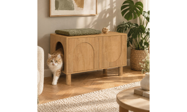 Maison de toilette pour chat Arlo litière intégrée