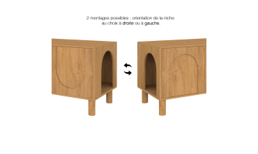 Maison de toilette pour chat Arlo litière intégrée