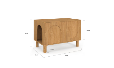 Maison de toilette pour chat Arlo litière intégrée