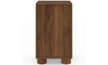 Tables de chevet Arva lattes effet noyer - lot de 2